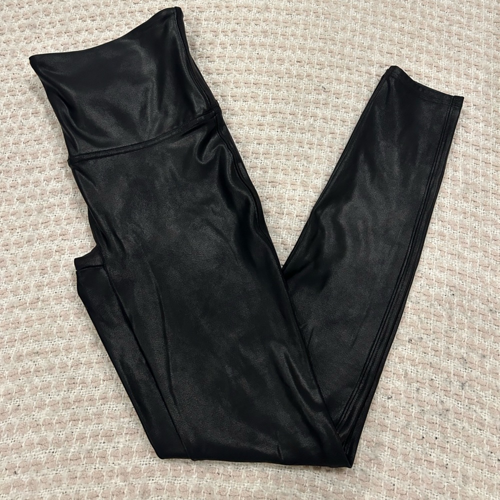 SPANX Black Faux Leather Leggings